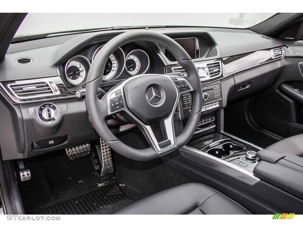 Black Interior 2016 Mercedes-Benz E 350 Sedan Photo #105252212
