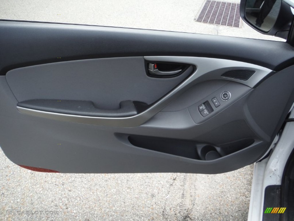 2013 Elantra Coupe GS - Monaco White / Gray photo #12