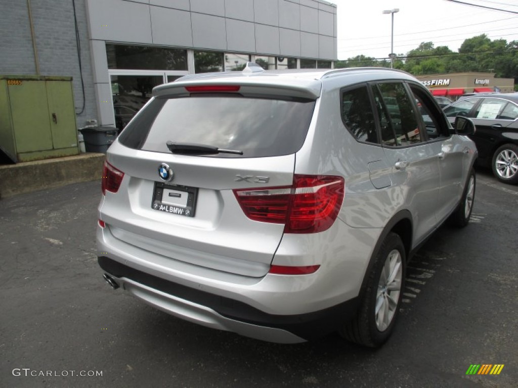 2016 X3 xDrive28i - Glacier Silver Metallic / Black photo #7