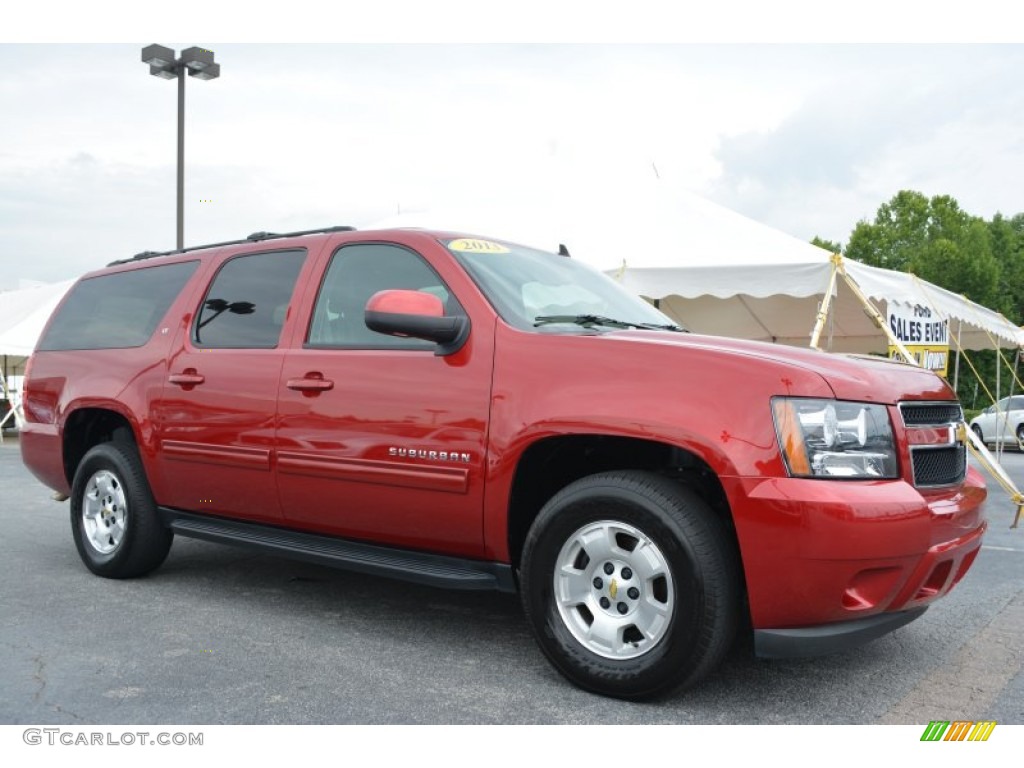 2013 Suburban LT 4x4 - Crystal Red Tintcoat / Ebony photo #1