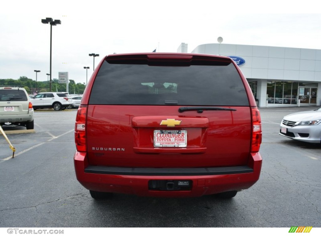 2013 Suburban LT 4x4 - Crystal Red Tintcoat / Ebony photo #4
