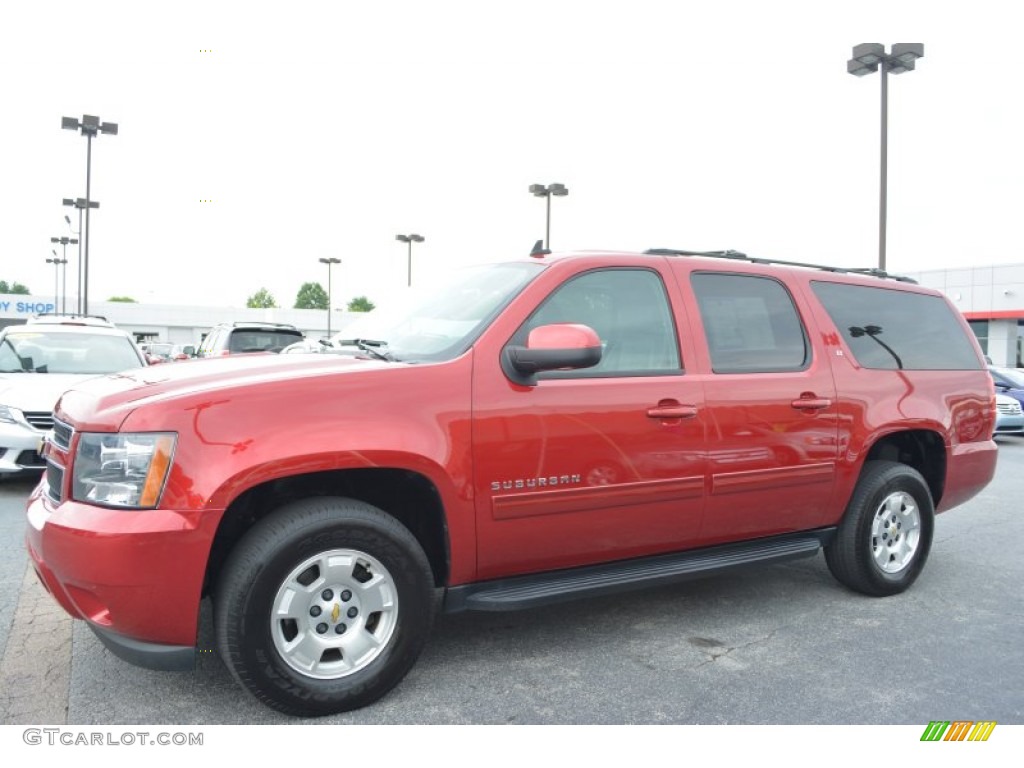 2013 Suburban LT 4x4 - Crystal Red Tintcoat / Ebony photo #7
