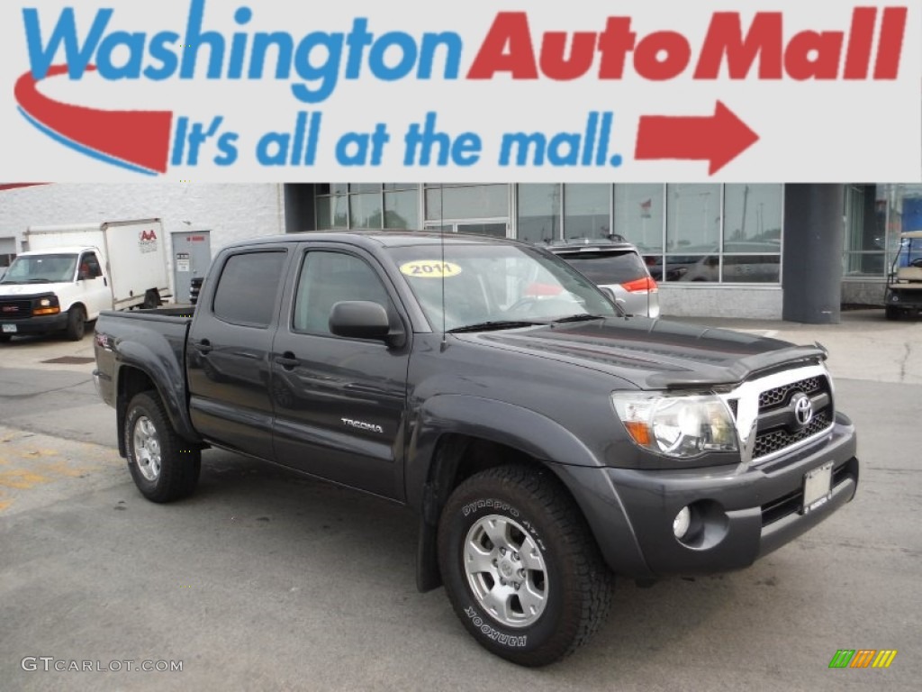 2011 Tacoma V6 TRD Double Cab 4x4 - Magnetic Gray Metallic / Graphite Gray photo #1