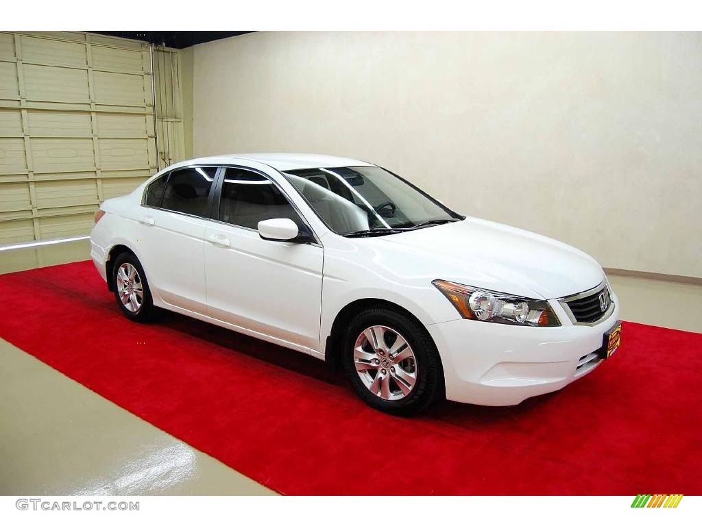 2008 Accord LX-P Sedan - Taffeta White / Ivory photo #1