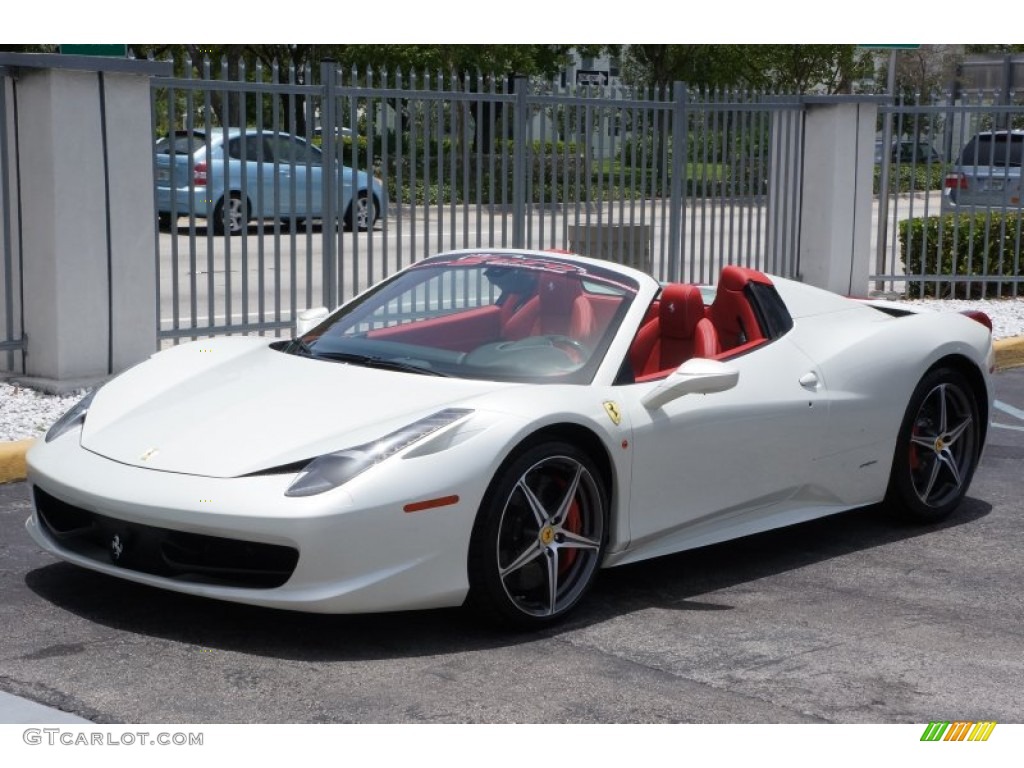 Bianco Avus (White) 2014 Ferrari 458 Spider Exterior Photo #105260631