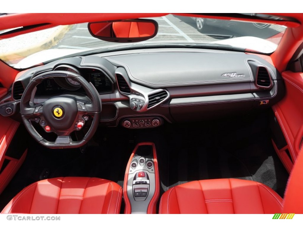 2014 Ferrari 458 Spider Rosso Dashboard Photo #105261801