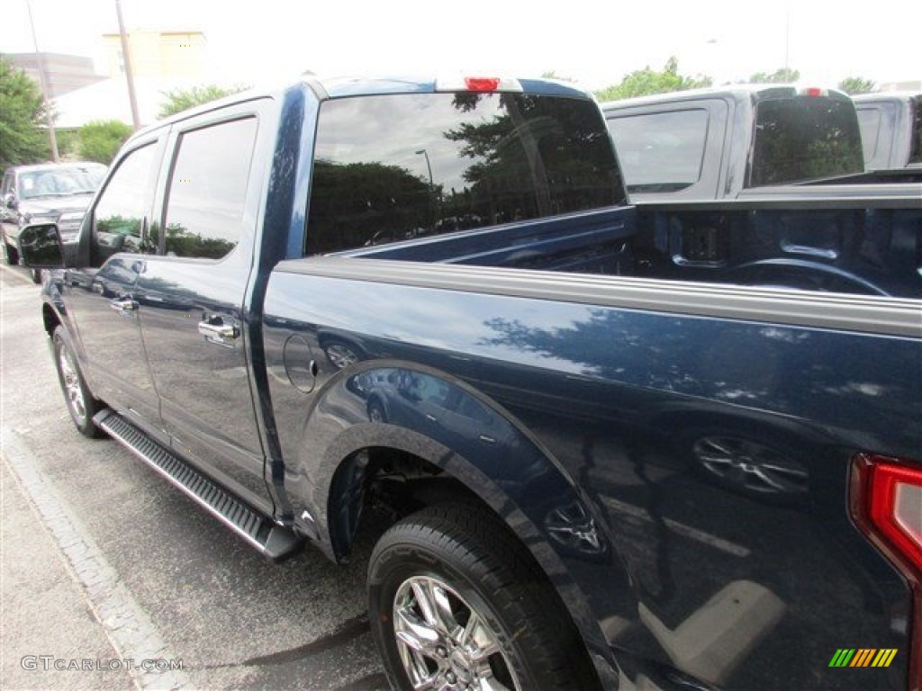 2015 F150 XLT SuperCrew - Blue Jeans Metallic / Medium Earth Gray photo #4