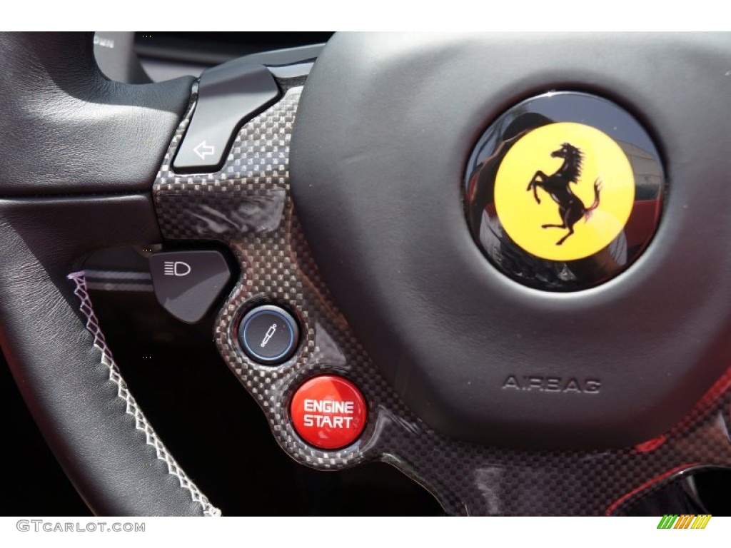 2014 Ferrari 458 Spider Rosso Steering Wheel Photo #105262128