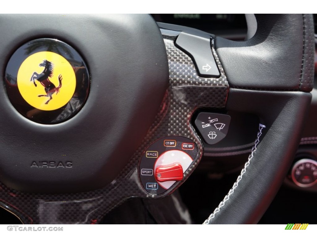 2014 Ferrari 458 Spider Rosso Steering Wheel Photo #105262146