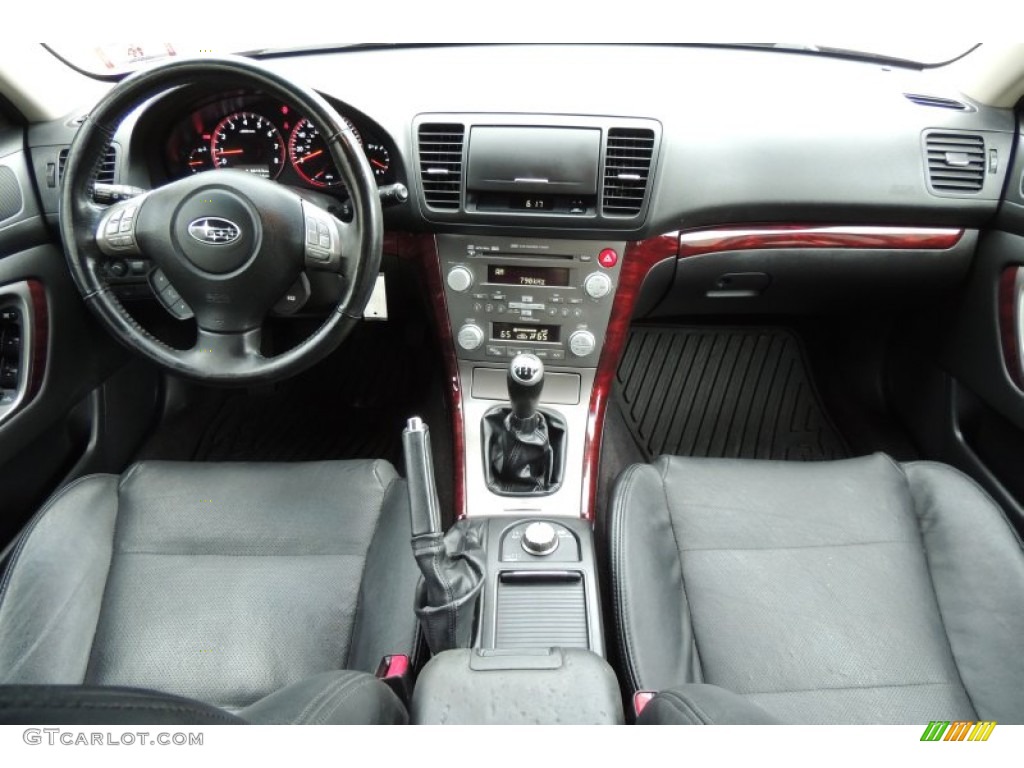 2008 Legacy 2.5 GT Limited Sedan - Obsidian Black Pearl / Off Black photo #13
