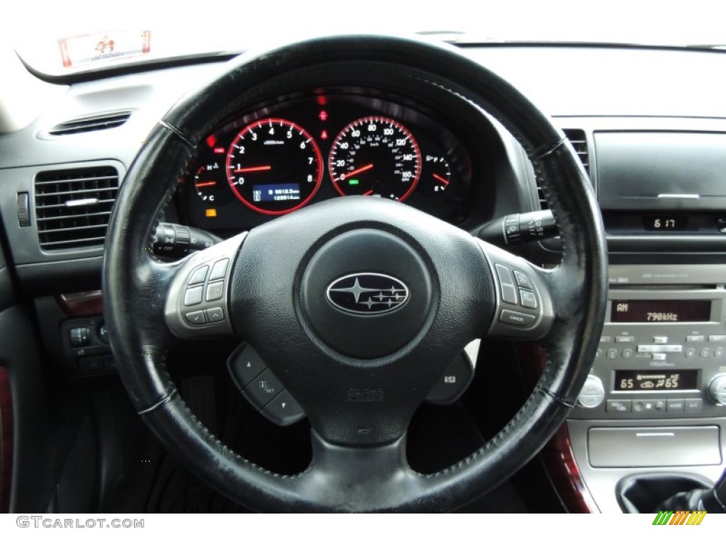 2008 Legacy 2.5 GT Limited Sedan - Obsidian Black Pearl / Off Black photo #15