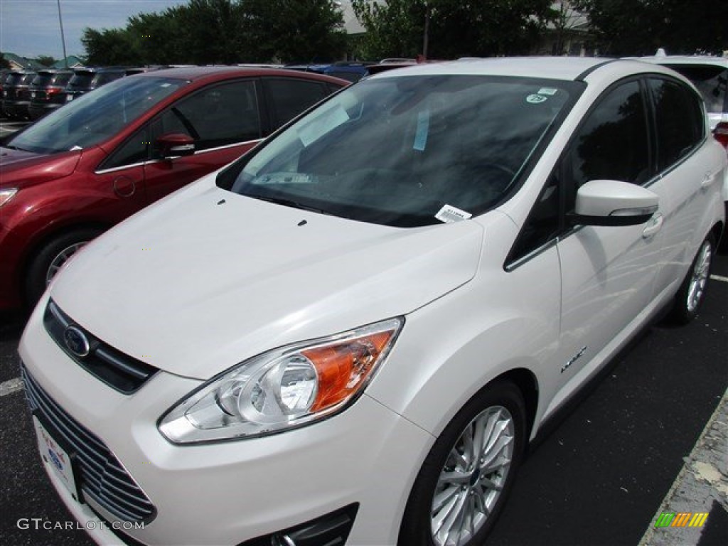 2015 C-Max Hybrid SEL - White Platinum Tricoat / Medium Light Stone photo #2