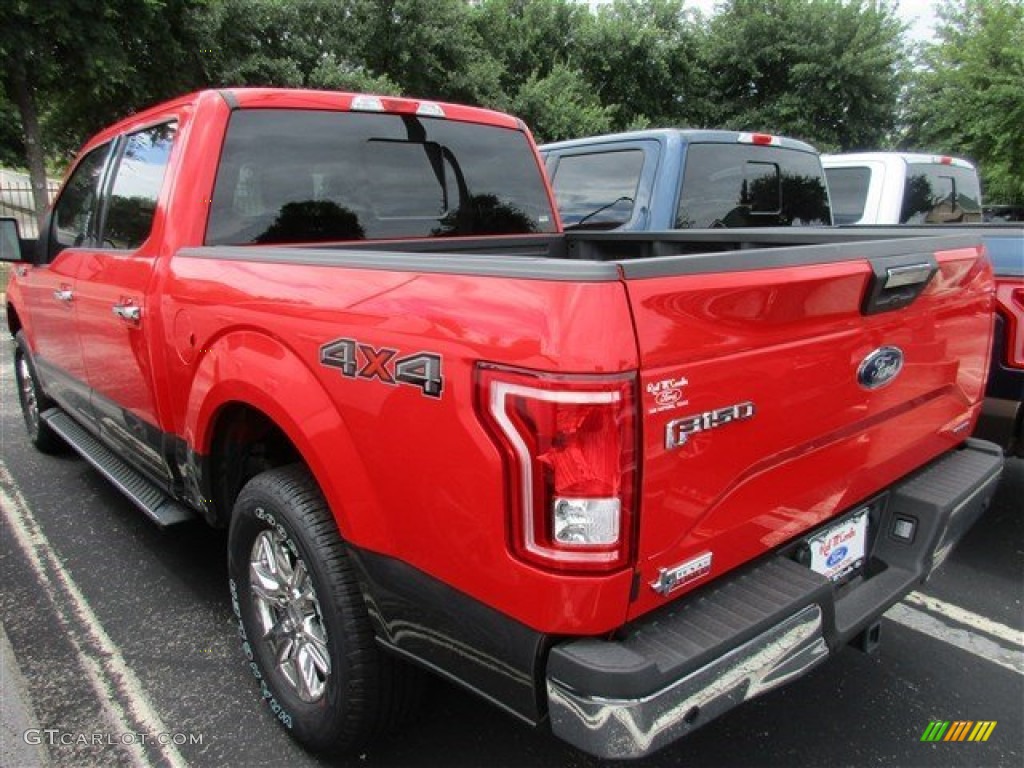 2015 F150 XLT SuperCrew 4x4 - Race Red / Medium Light Camel photo #4