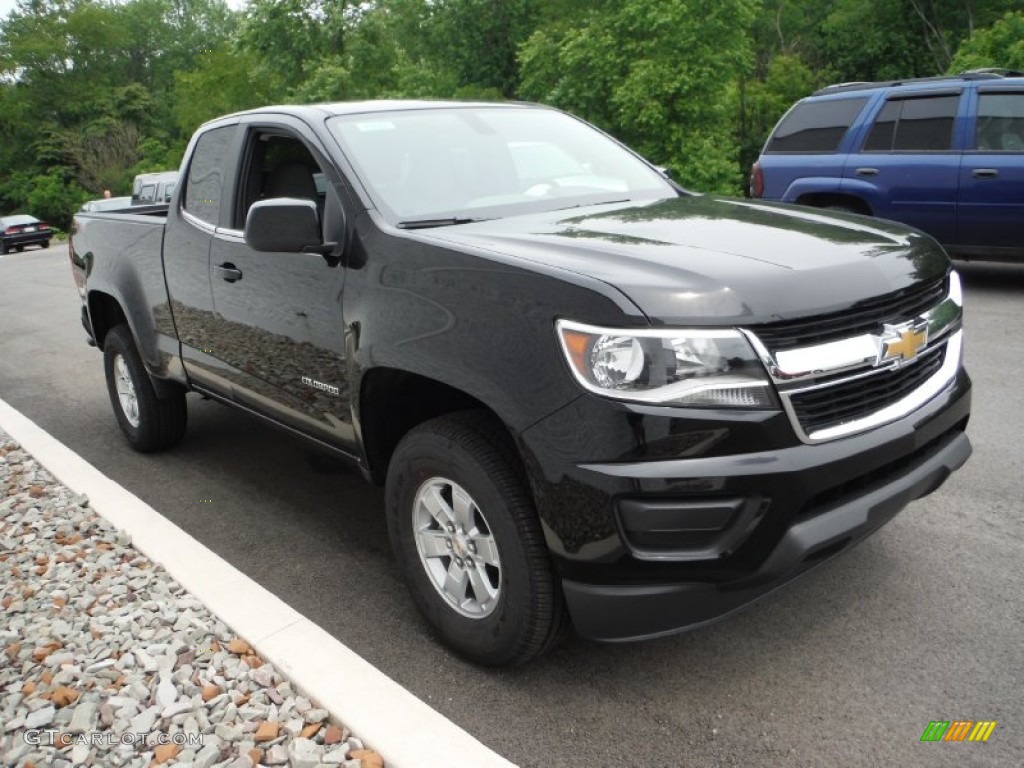 Black 2015 Chevrolet Colorado WT Extended Cab 4WD Exterior Photo #105266094