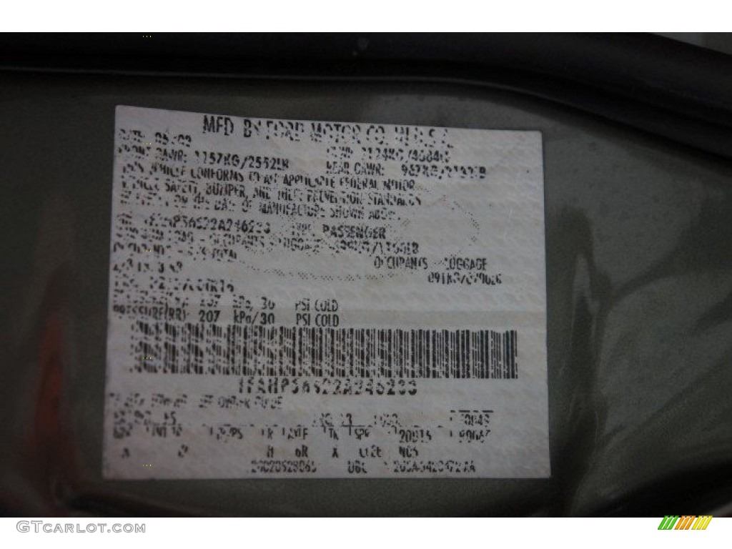 2002 Taurus SEL - Silver Frost Metallic / Medium Graphite photo #14