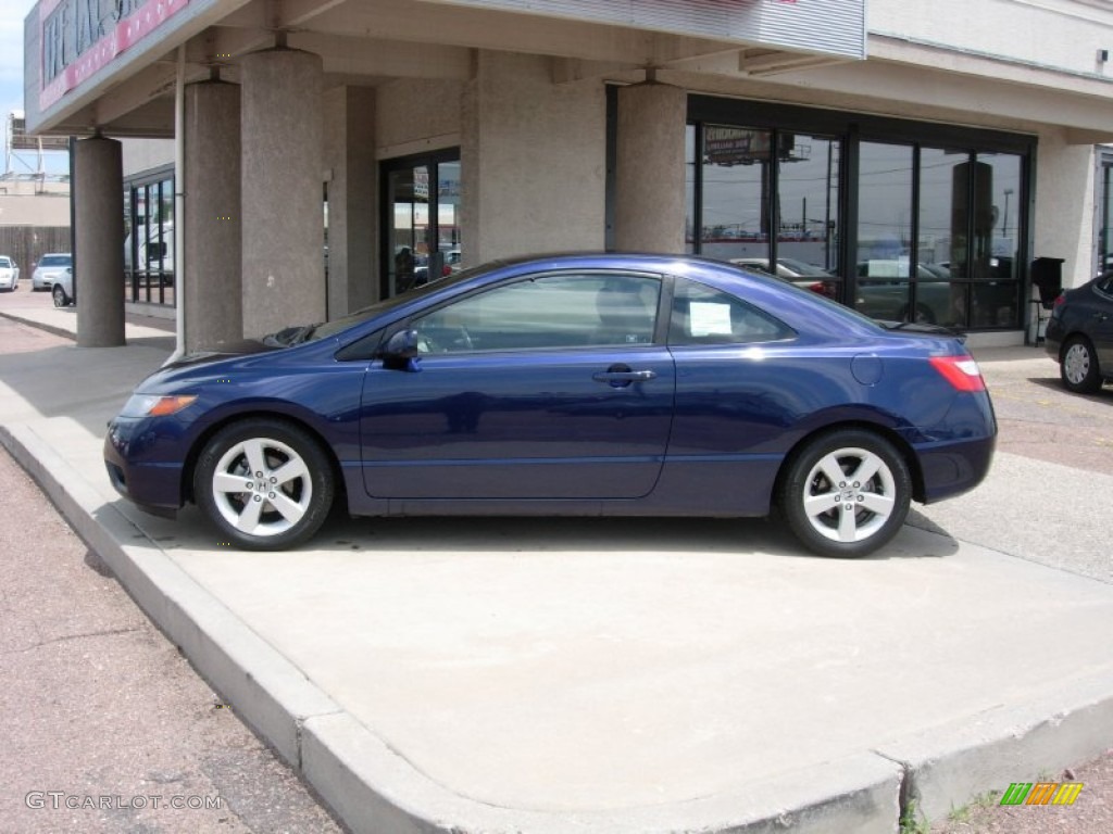 2008 Civic EX-L Coupe - Royal Blue Pearl / Gray photo #2