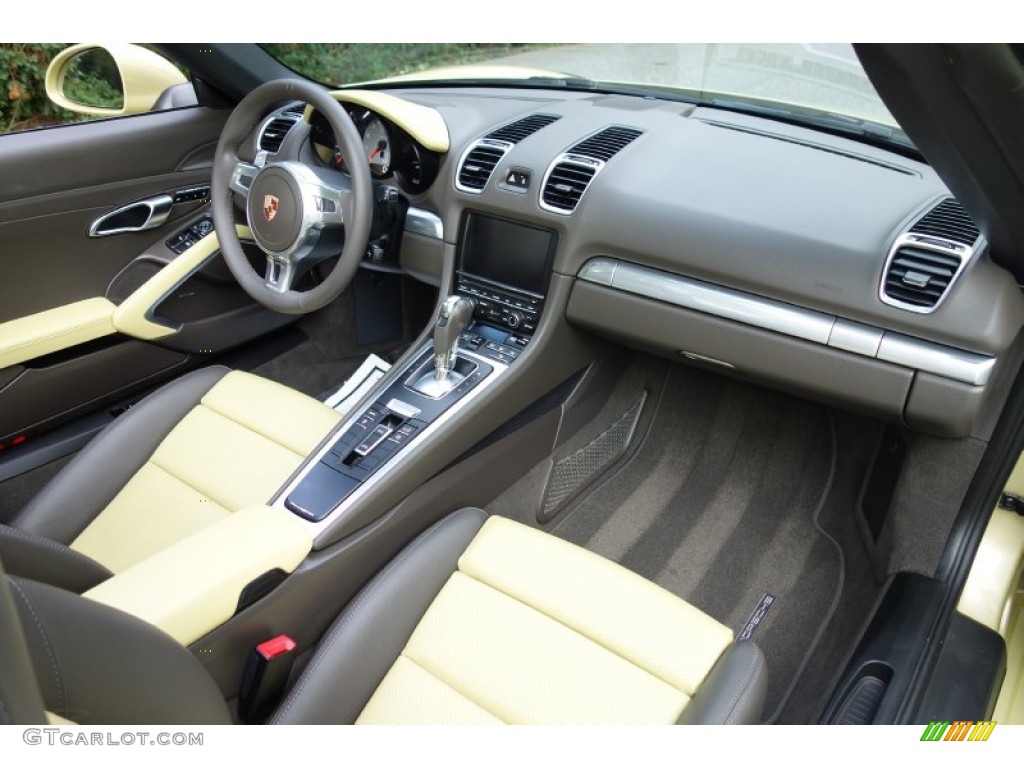 2013 Porsche Boxster S Agate Grey/Lime Gold Dashboard Photo #105270372