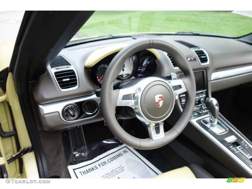 2013 Porsche Boxster S Agate Grey/Lime Gold Dashboard Photo #105270411
