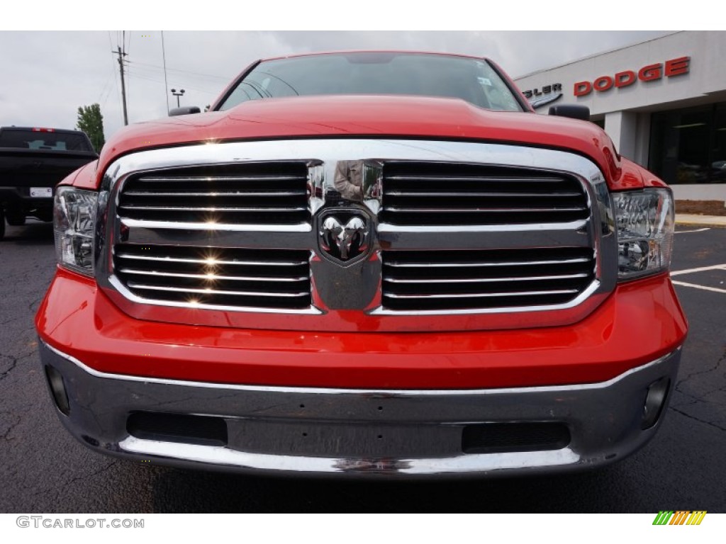 2014 1500 Big Horn Quad Cab - Flame Red / Black/Diesel Gray photo #2