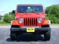 2002 Flame Red Jeep Wrangler X 4x4  photo #2