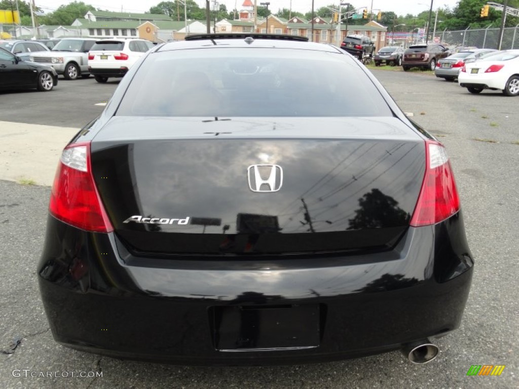 2009 Accord EX-L Coupe - Crystal Black Pearl / Black photo #6