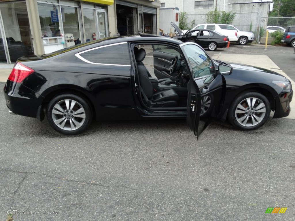2009 Accord EX-L Coupe - Crystal Black Pearl / Black photo #15