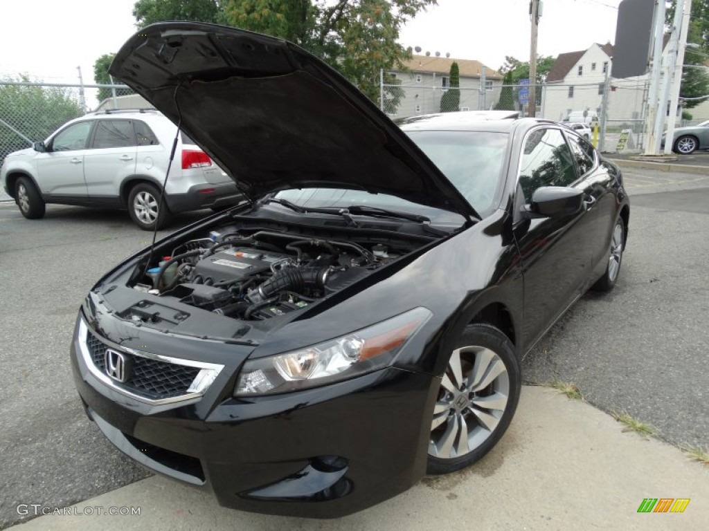 2009 Accord EX-L Coupe - Crystal Black Pearl / Black photo #26