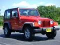 2002 Flame Red Jeep Wrangler X 4x4  photo #9
