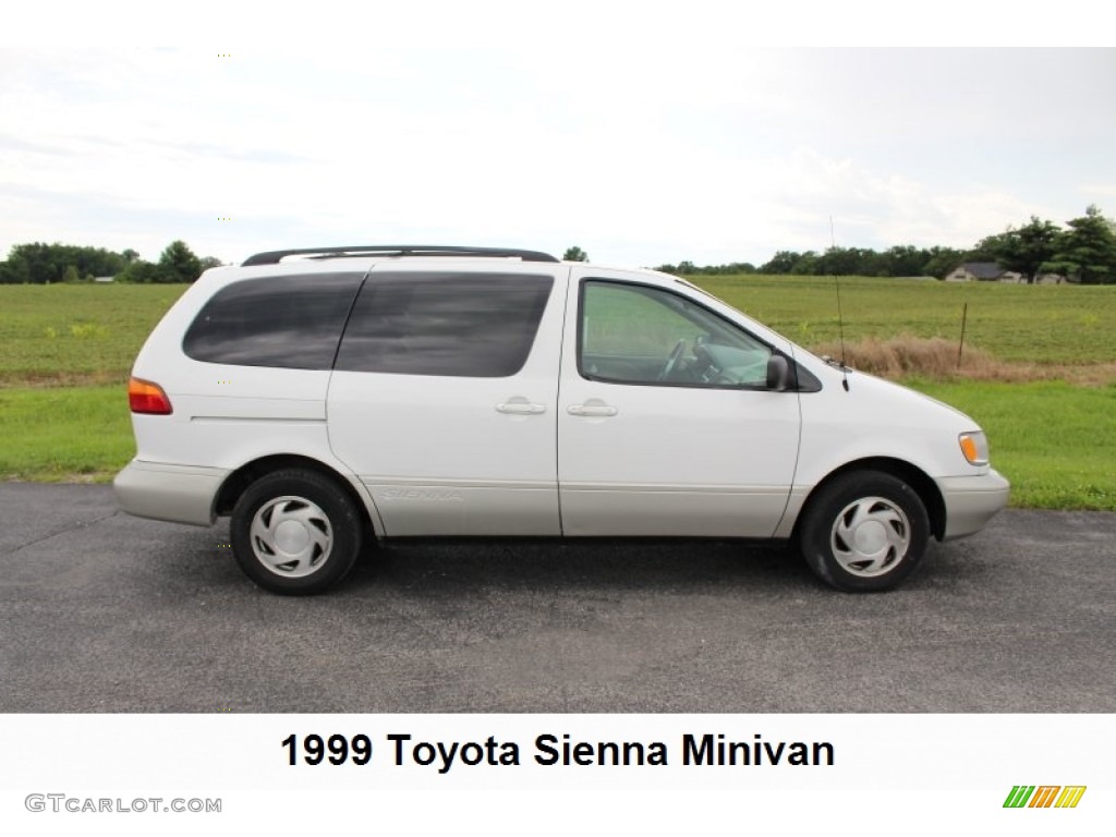 1999 Sienna XLE - Super White / Oak Beige photo #1