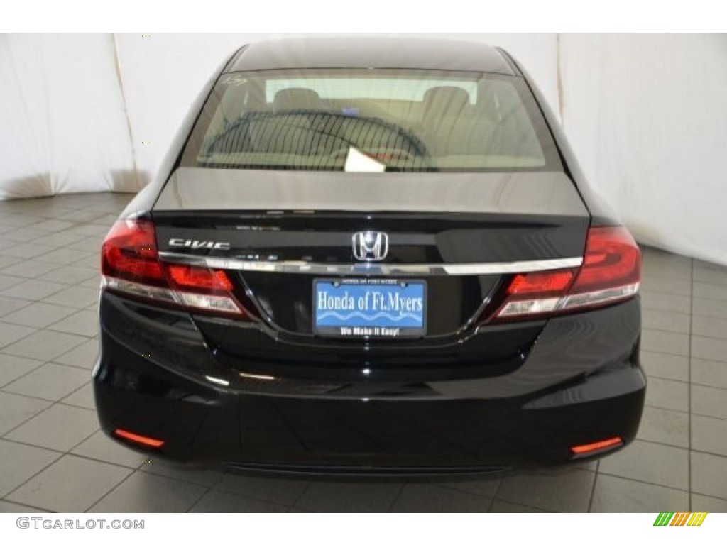 2015 Civic LX Sedan - Crystal Black Pearl / Gray photo #6