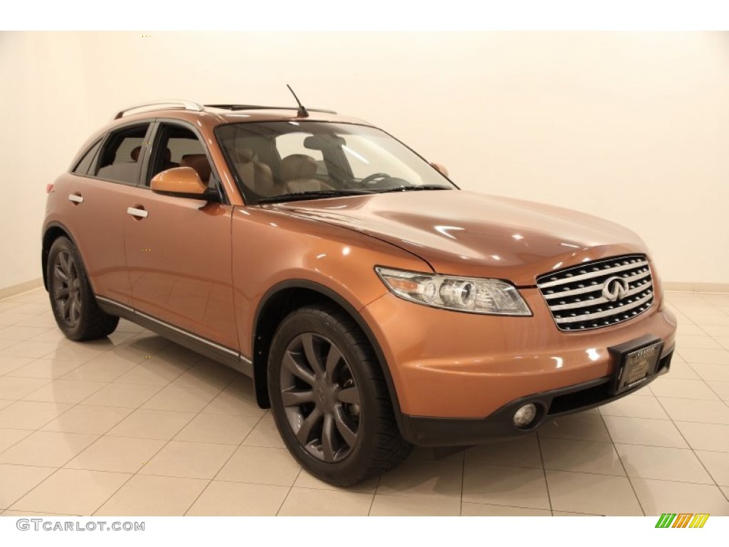 2004 FX 35 AWD - Liquid Copper Metallic / Brick/Black photo #1