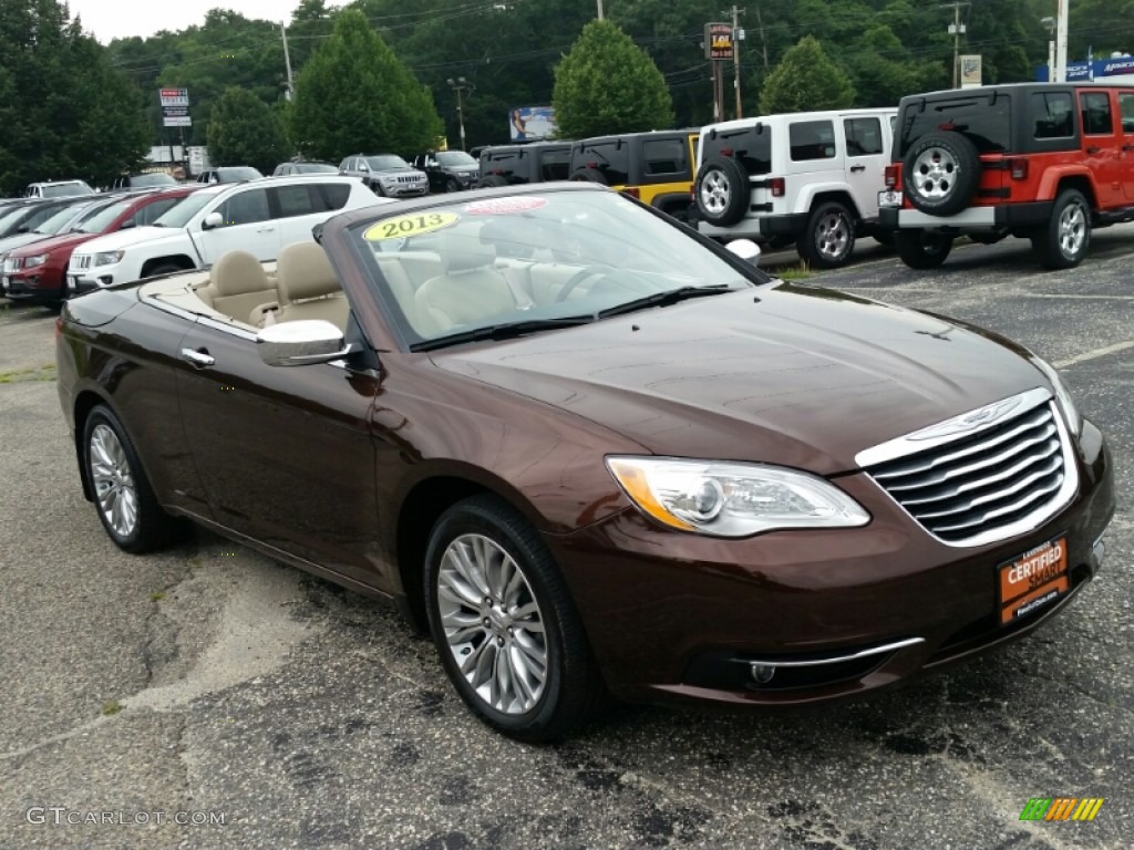 2013 200 Limited Convertible - Deep Auburn Pearl / Black/Light Frost Beige photo #3