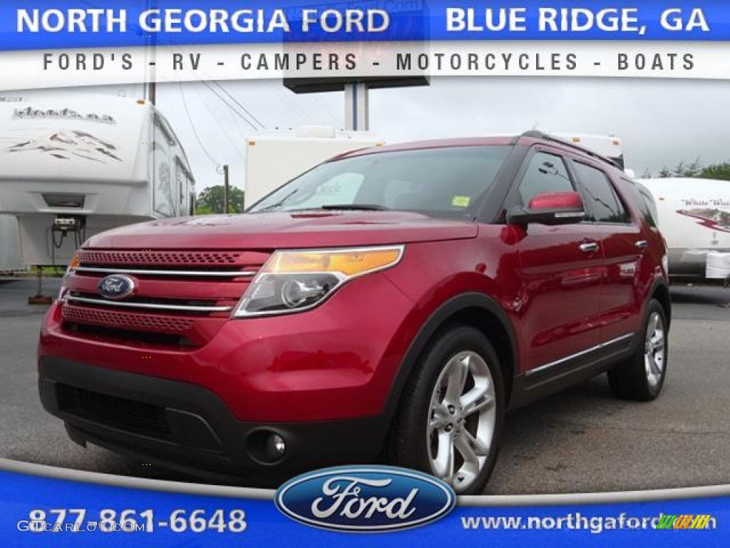 2015 Explorer Limited - Ruby Red / Medium Light Stone photo #1