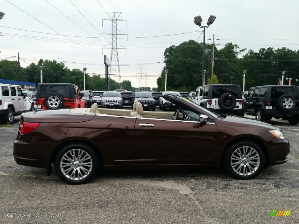 2013 200 Limited Convertible - Deep Auburn Pearl / Black/Light Frost Beige photo #5