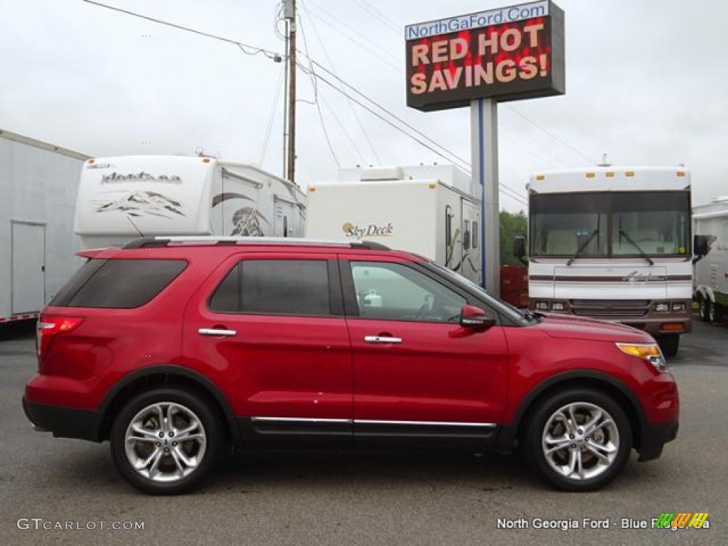 2015 Explorer Limited - Ruby Red / Medium Light Stone photo #6