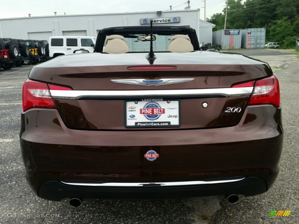 2013 200 Limited Convertible - Deep Auburn Pearl / Black/Light Frost Beige photo #8