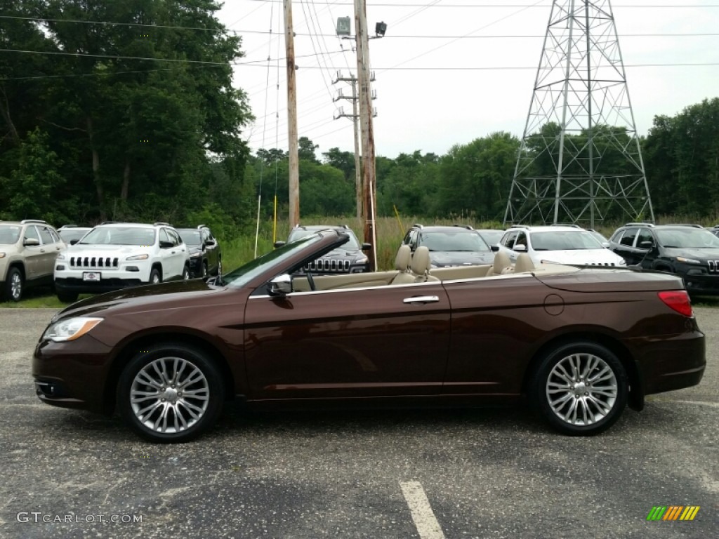 2013 200 Limited Convertible - Deep Auburn Pearl / Black/Light Frost Beige photo #9