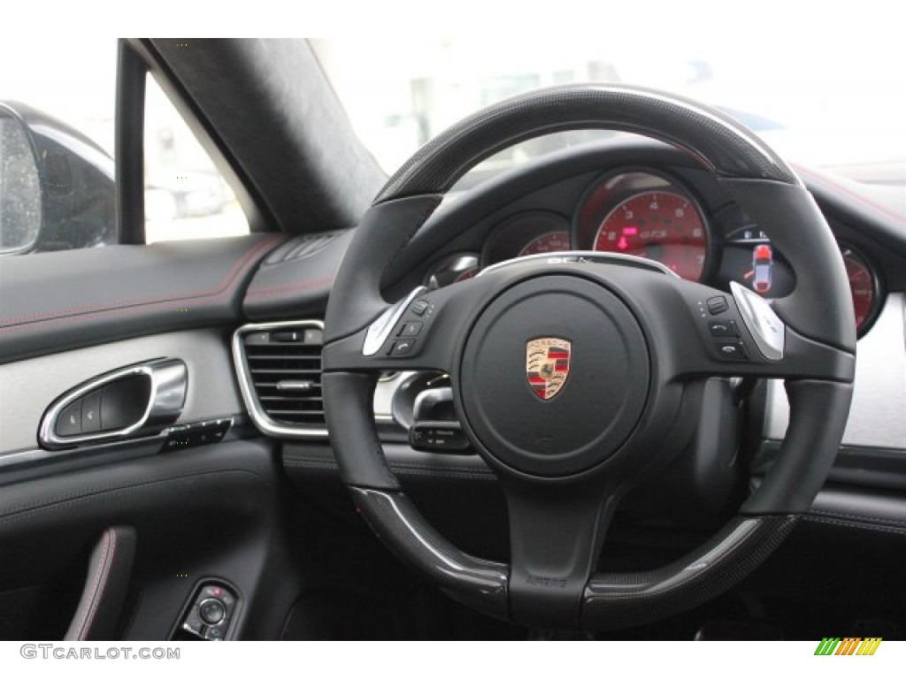 2015 Porsche Panamera GTS Black/w Alcantara Steering Wheel Photo #105280410