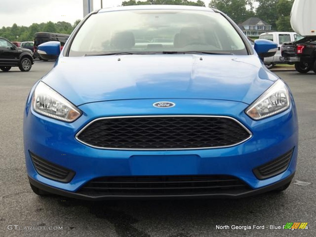 2015 Focus SE Sedan - Blue Candy Metallic / Medium Light Stone photo #8