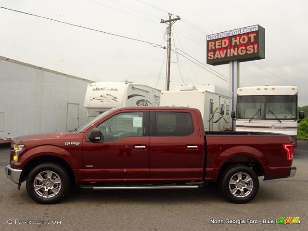 2015 F150 XLT SuperCrew - Bronze Fire Metallic / Medium Light Camel photo #2