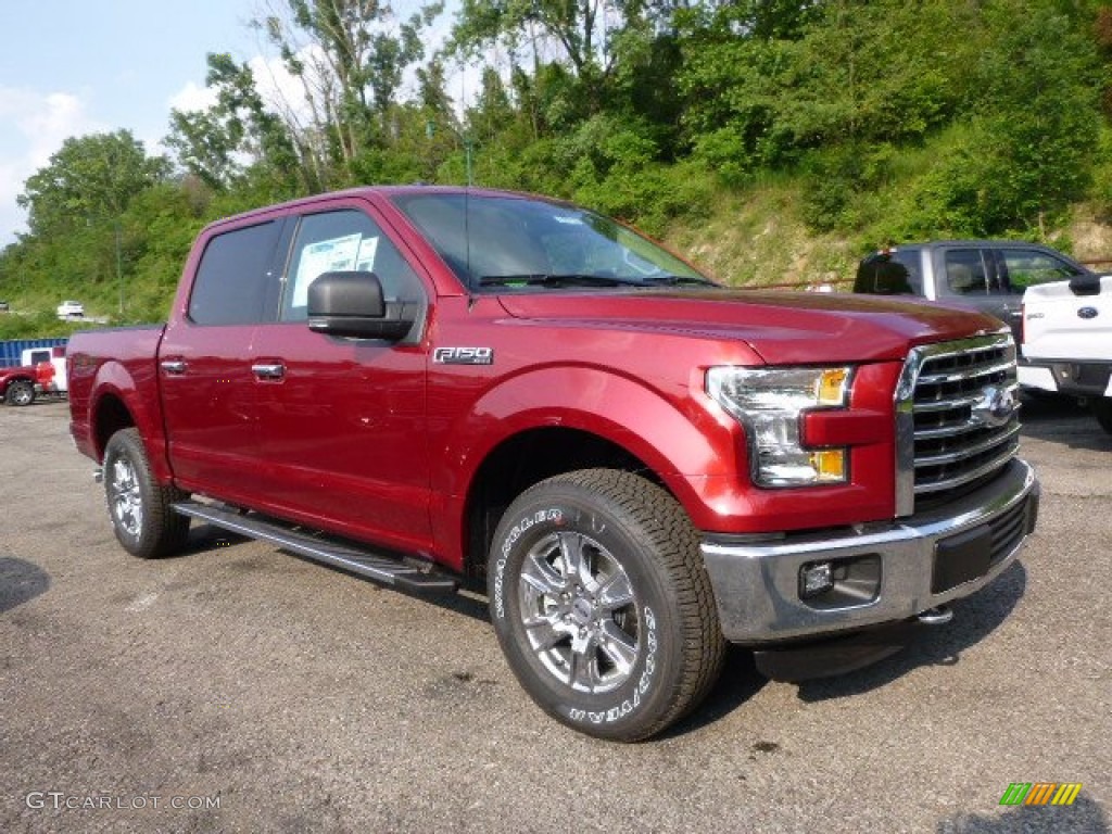 2015 F150 XLT SuperCrew 4x4 - Ruby Red Metallic / Medium Light Camel photo #1