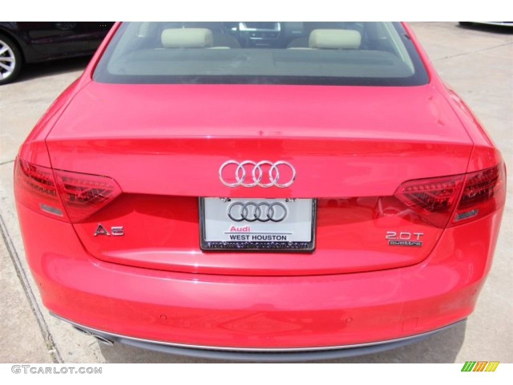 2015 A5 Premium Plus quattro Coupe - Brilliant Red / Velvet Beige photo #8