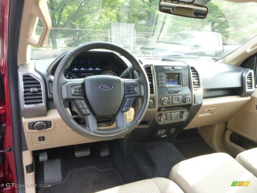 2015 F150 XLT SuperCrew 4x4 - Ruby Red Metallic / Medium Light Camel photo #10