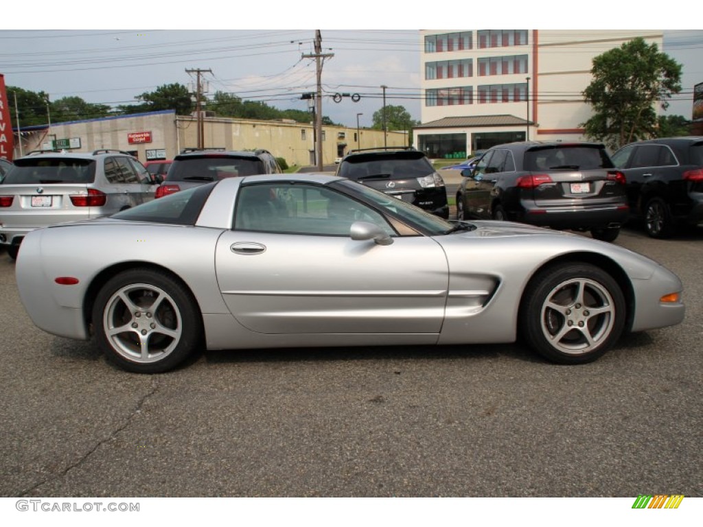 2000 Corvette Coupe - Sebring Silver Metallic / Black photo #2