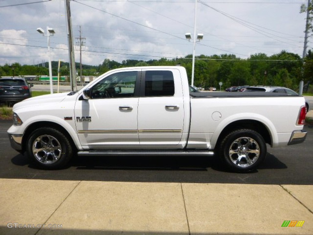 2014 1500 Laramie Quad Cab 4x4 - Bright White / Black photo #6