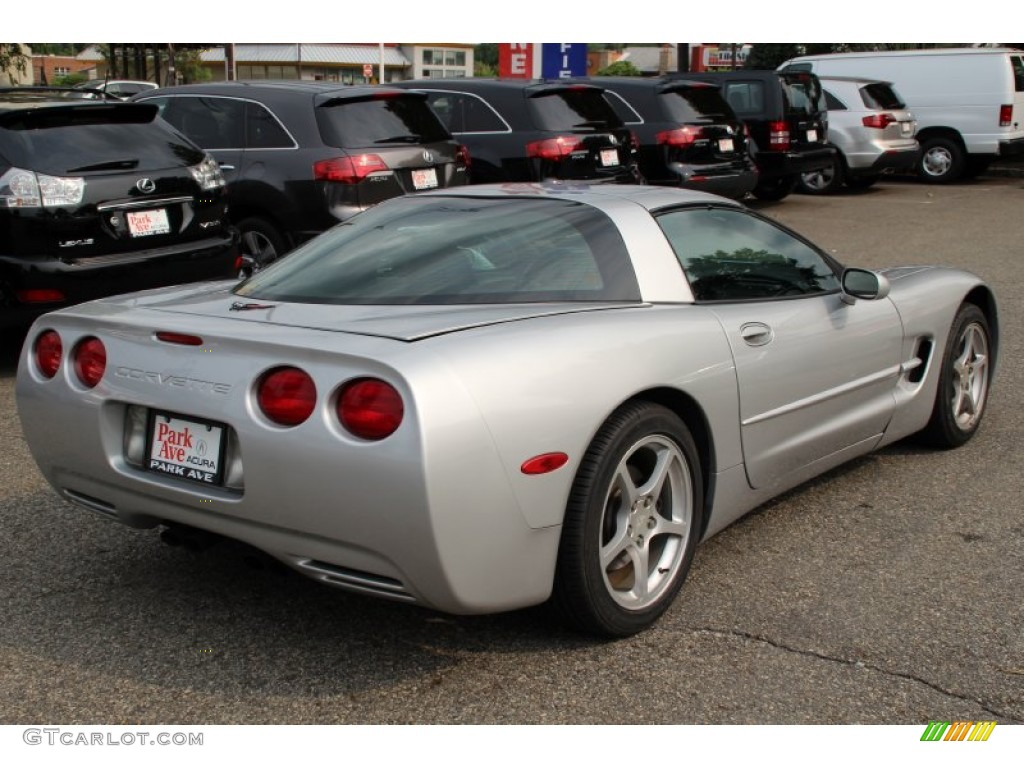 2000 Corvette Coupe - Sebring Silver Metallic / Black photo #3