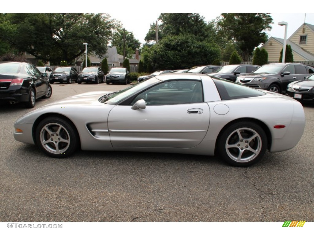 2000 Corvette Coupe - Sebring Silver Metallic / Black photo #6