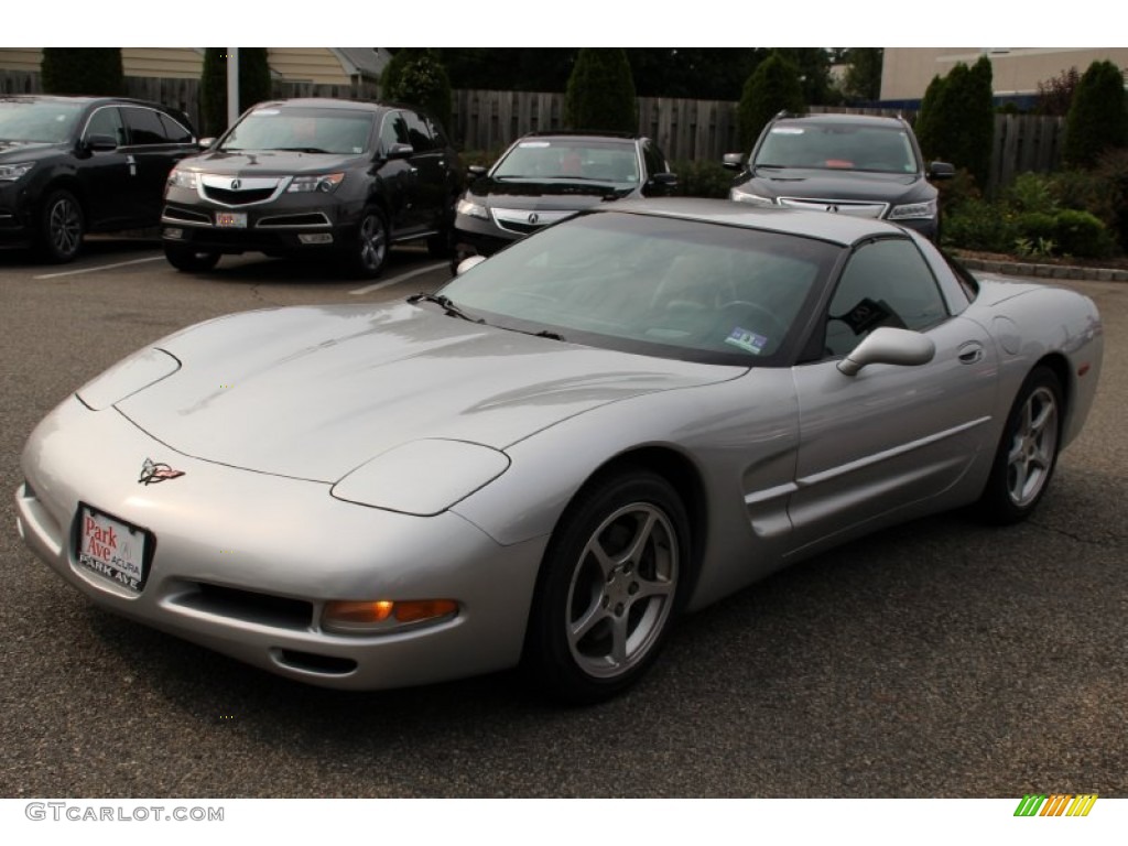 2000 Corvette Coupe - Sebring Silver Metallic / Black photo #7