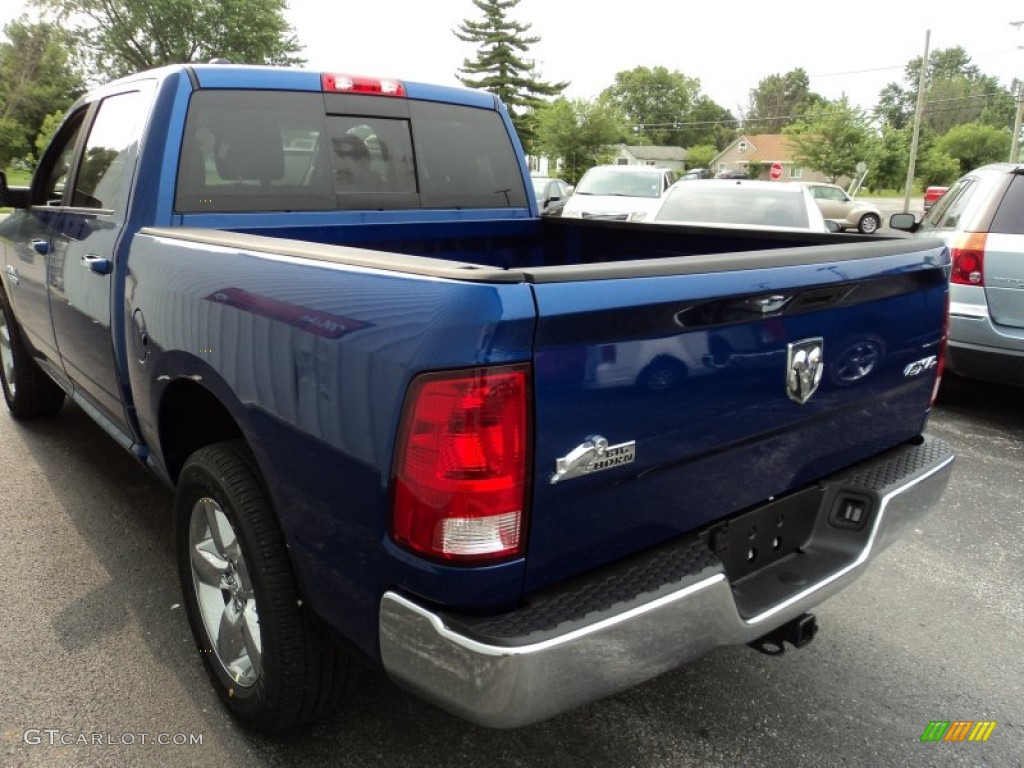 2015 1500 Big Horn Crew Cab 4x4 - Blue Streak Pearl / Black/Diesel Gray photo #3