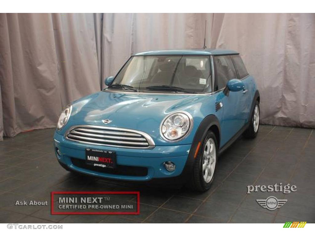 2008 Cooper Hardtop - Oxygen Blue / Lounge Carbon Black photo #1